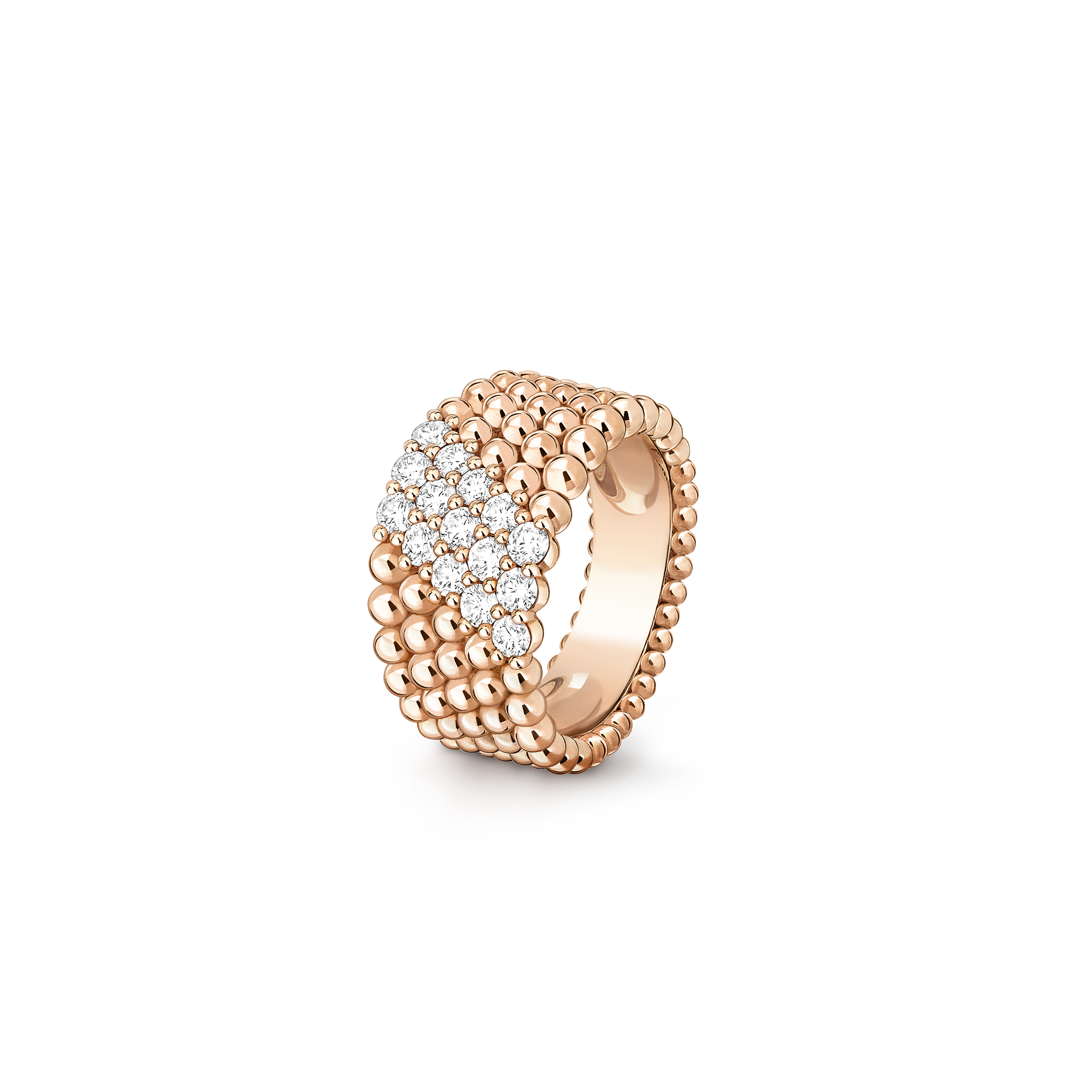v*n cl*f arpels perlÉe Di*m*nds ring, 5 rows vcarp7uu00